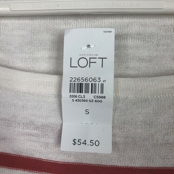 NEW Ann Taylor Loft Nautical Striped Lace Up Side Light Weight Sweater Small - Picture 8 of 8